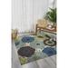 Nourison Home & Garden Indoor/Outdoor Light Blue 7 9 x 10 10 Area Rug (8x11)