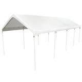 King Canopy 10 x 27 White Drawstring Carport Canopy Cover