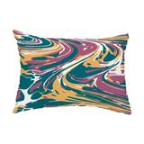 Simply Daisy 14 x 20 Marble Blend Purple Decorative Abstract Outdoor Throw Pillow