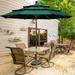 Elite 9Ft 3 Tiers Market Umbrella Patio Umbrella Outdoor Table Umbrella with Ventilation Emerald