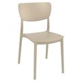 Compamia 32.3 x 17.7 x 21 in. Monna Outdoor Dining Chair Taupe - set of 2