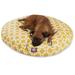 Majestic Pet | Links Round Pet Bed For Dogs Removable Cover Yellow Large