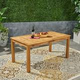 Zoe Outdoor Expandable Acacia Wood Dining Table Natural