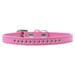 Mirage Pet 611-07 BPK-16 Bright Pink Crystal Puppy Collar Bright Pink - Size 16
