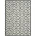 SAFAVIEH Courtyard Brian Geometric Indoor/Outdoor Area Rug 4 x 5 7 Light Grey/Anthracite