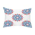 Simply Daisy 14 x 20 Rhapsody Blue Decorative Abstract Outdoor Throw Pillow