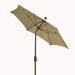 7.5 Hex Home Patio Tilt Umbrella 6 Rib Crank Champagne Bronze with Beige Spun Acrylic Canopy