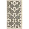 SAFAVIEH Courtyard Carol Geometric Indoor/Outdoor Area Rug 2 x 3 7 Grey/Beige