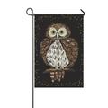 MYPOP Cute Owl on Branch Garden Flag House Banner 12 x 18 inch