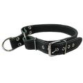 Martingale Genuine Black Double Ply Leather Dog Collar Choker Large Fits 19 -22.5 Neck.