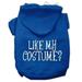 Mirage Pet Products Like my costume? Screen Print Pet Hoodies Blue Size L