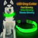 Led Lighted Up Dog Collar Flashing 100% Waterproof USB Rechargeable Pet Dog Safety Collar Glow in The Dark Light-up Neck Loop GREEN ï¼ˆ1PACKï¼‰