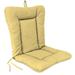 Jordan Manufacturing Sunbrella 38 x 21 Canvas Wheat Yellow Solid Rectangular Outdoor Chair Cushion with Ties and Hanger Loop