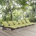 Modway Convene Chaise Outdoor Patio Set of 6 in Espresso Peridot