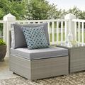 Modway Repose Outdoor Patio Armless Chair in Light Gray Gray