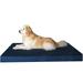 Dogbed4less Orthopedic Waterproof Memory Foam Dog Bed for Large Pet 55 X37 X4 Denim Blue Washable Cover XXL