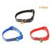 3Pcs Reflective Cat Collar with Bell Solid & Safe Best Small Pet Collar 7.48 -11.81 Adustable Design Nylon Strip Mixed Colors Breakaway Cat Collar for outdoor/indoor Red Black Blue