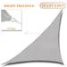 Sunshades Depot 13 x 21 x 24.7 Sun Shade Sail Right Triangle Permeable Canopy Light Gray Custom Size Available Commercial Standard