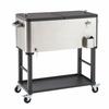 TRINITY 80 Quart Stainless Steel Cooler on Wheels - Detachable Tub