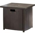 Hanover 25 In. Square Umbrella Side Table with Slat Tabletop