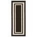 Garland Rug Borderline 24 in. x 60 in. Indoor/Outdoor Runner Mocha/Tan