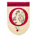 Evergreen Enterprises Inc Floral Scroll Monogram 2-Sided Garden Flag