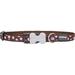 Red Dingo DC-S1-BR-SM Dog Collar Design Pink Dots on Brown- Small