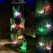 TiokMc Solar Hummingbird Wind Chime - Color Changing LED Light Decorative Hanging Mobile for Home Patio Garden
