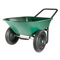 Garden Star Dual Wheel Poly Tray Yard Rover Wheelbarrow