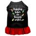 Mirage Pet Pumpkin Kisses Screen Print Dog Dress Black with Red Med