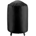NEH Outdoor Round Smoker Grill Cover - 19 Diameter x 39 H - Electric Propane Pellet or Charcoal BBQ Smoker Cover - Sunray Protected and Weather Resistant Storage Cover - Black