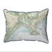 Betsy Drake SN13287PP Pine Point ME Nautical Map Small Corded Indoor & Outdoor Pillow - 11 x 14 in.