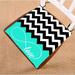 GCKG Infinity Live The Life You Love Chevron Pattern Turquoise Black White Chair Pad Seat Cushion Chair Cushion Floor Cushion with Breathable Memory Inner Cushion and Ties Two Sides Printing 20x20inch