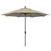 California Umbrella 11 Ft. Octagonal Aluminum Auto Tilt Patio Umbrella W/ Crank Lift & Aluminum Ribs - Bronze Frame / Sunbrella Canvas Antique Beige Canopy