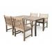 Vifah Renaissance 9 Piece Extendable Patio Dining Set in Gray