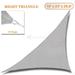 Sunshades Depot 19 x 23 x 29.8 Sun Shade Sail Right Triangle Permeable Canopy Light Gray Custom Size Available Commercial Standard