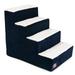 Majestic Pet Villa Pet Stairs 4 Steps Navy Machine Washable Removable Cover 24 x 16 x 20