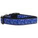 Mirage Pet Products Blue and White Swirly Nylon Ribbon Dog Collar XL