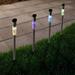 Solar Outdoor LED Light Battery Operated Stainless Steel Mosaic Column Path and Walkway Lights For Landscape Patio Pathways by Pure Garden