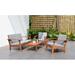 Amazonia Cahais Wood 8 Pieces Patio Conversation Set with Comfortable Gray Cushions