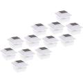 GreenLighting 12 Pack Standard #1 Fence Post Cap Solar Powered Outdoor LED Lights for 4x4 or 5x5 PVC/Vinyl Posts (White)