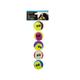 Bulk Buys OD934 Dog Tennis Balls Set - Brown White Yellow Blue Red Purple Magenta - Medium