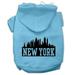 Mirage Pet 62-81 LGBBL New York Skyline Screen Print Pet Hoodies Baby Blue - Large 14