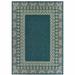 Avalon Home Lakeland Traditional Border Teal Indoor/Outdoor Area Rug