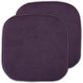 Sweet Home Collection 16-in. Square Non-slip Memory Foam Seat Cushions (2 OR 4) - 16 X 16 eggplant Set of 2 Indoor-Outdoor Lounge Non Slip