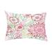 Simply Daisy 14 x 20 Zentangle 4 Color Red Floral Decorative Outdoor Pillow