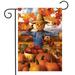 Autumn Scarecrow Harvest Garden Flag Puppy Pumpkins Apple Basket 12.5 x 18