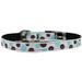 Mirage Pet Confetti Dots Nylon Dog Collar with classic buckle 3/8 Baby Blue Size 12