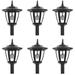 iGlow 6 Outdoor Garden 3-LED Bright White Vintage Antique Hexagon Solar Landscape Path Lantern Lights Stake Lamp Post