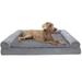 FurHaven Pet Products Plush & Suede Cooling Gel Top Sofa Pet Bed for Dogs & Cats - Gray Jumbo Plus